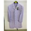 Image 1 : MAUVE LONG SUIT JACKET WITH VEST, PANTS, TIES, ETC.