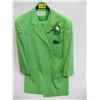 Image 1 : GREEN STRIPED SUIT JACKET WITH VEST & PANTS