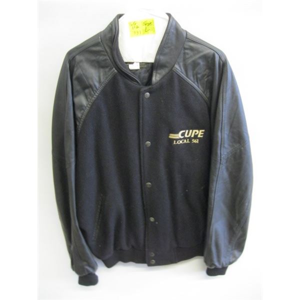 LEATHER & FELT JACKET CRESTED CUPE LOCAL 561