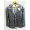 Image 1 : ALLIGATOR SKIN LOOK JACKET & SILVER SHIRT & STRIPED SHIRT