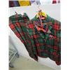 Image 1 : GREEN & RED PLAID SUIT JACKET WITH TIES & PANTS