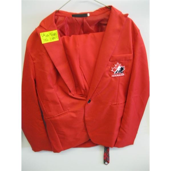 RED HOCKEY CANADA JACKET WITH MATCHING PANTS