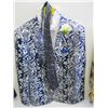 Image 1 : BLUE & WHITE PAISLEY LOOK JACKET WITH SHIRT & TIE