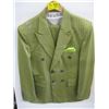 Image 1 : GREEN PIN STRIPED SUIT WITH VEST & PANTS