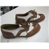 Image 1 : PAIR OF SIZE 8.5 WHITE & BROWN SHOES