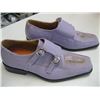 Image 1 : PAIR OF SIZE 8.5 MAUVE SHOES WITH ALLIGATOR HEADS