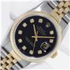 Image 1 : Rolex Mens Datejust 36 Yellow Gold And SS Black Diamond VS Oyster Perpetual With