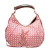 Image 1 : Yves Saint Laurent Pink LeatherPolka Dot Mombasa Shoulder Bag