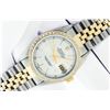 Image 2 : Rolex Mens 2T SS And Yellow Gold Silver Index 36MM Quickset Datejust Wristwatch