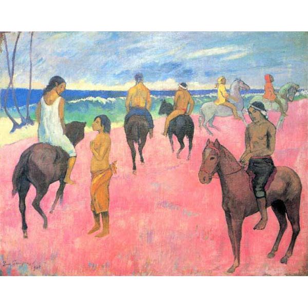 Paul Gauguin - Riding on the Beach