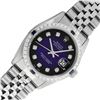 Image 2 : Rolex Mens Stainless Steel Blue Vignette Diamond & Sapphire Datejust Wristwatch
