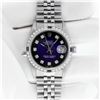 Image 4 : Rolex Mens Stainless Steel Blue Vignette Diamond & Sapphire Datejust Wristwatch
