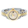 Image 3 : Rolex Ladies Quickset 2 Tone 18K White Pyramid Roman Datejust Wristwatch