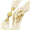 Image 5 : Vintage 18k Gold Clasp & 14k Beads Multi Strand 20" Freshwater Pearl Necklace