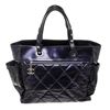 Image 4 : Chanel Metallic Blue Leather SHW Paris Biarritz Tote Bag