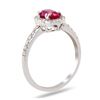 Image 2 : 1.06 ctw Ruby and 0.38 ctw Diamond Platinum Ring (GIA CERTIFIED)