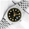 Image 2 : Rolex Mens Stainless Steel 36MM Black Diamond Datejust Wristwatch