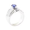 Image 4 : 3.43 ctw Sapphire And Diamond Ring - 18KT White Gold