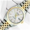 Image 2 : Rolex Mens Datejust 36 Silver Index Yellow Gold Fluted Oyster Perpetual Polished