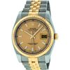 Image 7 : Rolex Mens New Style 18K Yellow Gold And Stainless Steel Datejust Wristwatch