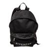 Image 1 : Givenchy Black Leather Logo Backpack Bag