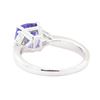 Image 3 : 2.58 ctw Tanzanite And Diamond Ring - 18KT White Gold