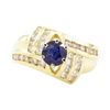 Image 2 : 1.77 ctw Blue Sapphire And Diamond Ring - 14KT Yellow Gold