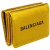 Image 2 : Balenciaga Gold Leather Logo Trifold Wallet