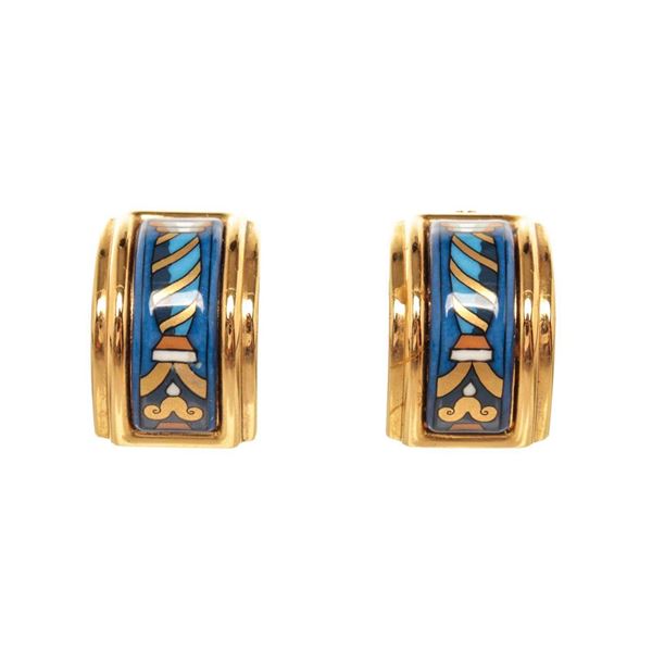 Hermes Gold Clip On Earrings