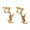 Image 1 : Yves Saint Laurent YSL Gold Earrings