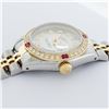 Image 4 : Rolex Ladies 2 Tone Silver Diamond & Ruby Oyster Perpetual Datejust Wristwatch