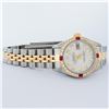 Image 8 : Rolex Ladies 2 Tone Silver Diamond & Ruby Oyster Perpetual Datejust Wristwatch