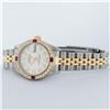 Image 9 : Rolex Ladies 2 Tone Silver Diamond & Ruby Oyster Perpetual Datejust Wristwatch