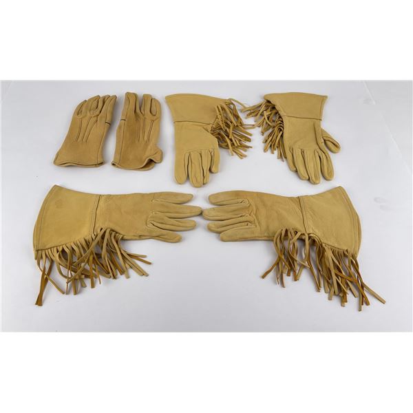Group of Custom Made Elk Leather Gloves