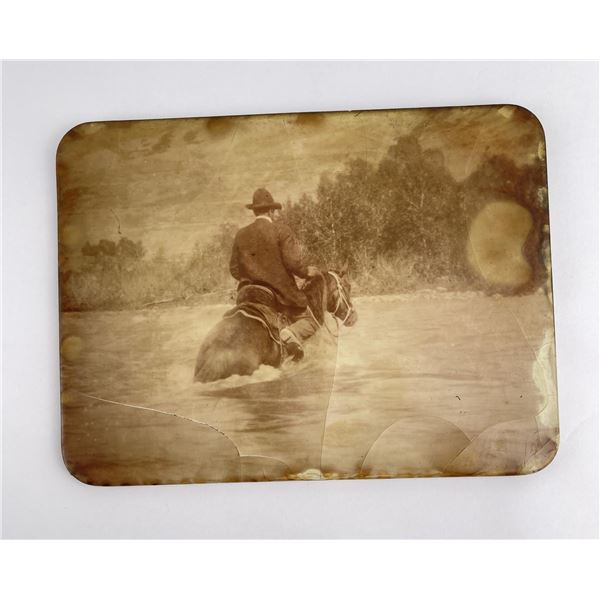 Antique Montana Celluloid Cowboy Photo