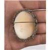 Image 2 : Victorian Sterling Silver Shell Cameo Brooch