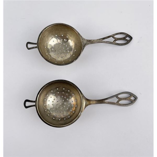 Pair of Sterling Silver Tea Strainers