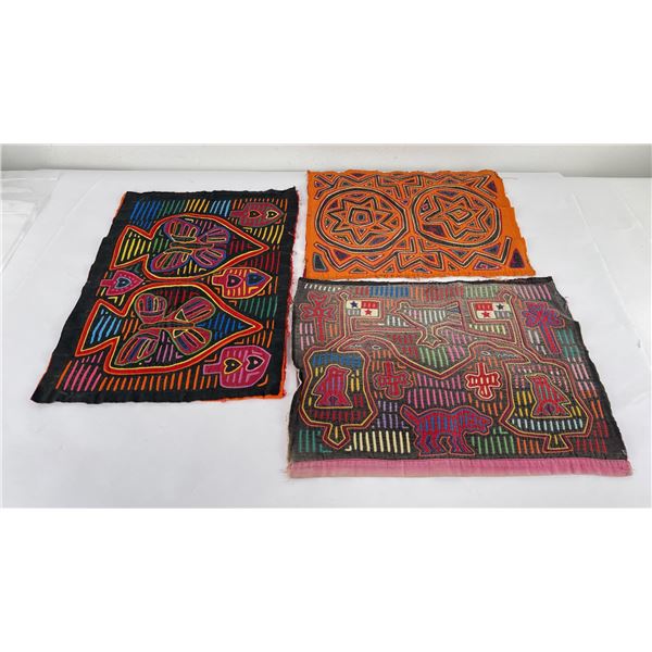 Group of Antique Kuna Mola Cloth Panels
