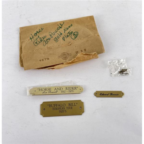 Group of Bronze Name Plaques