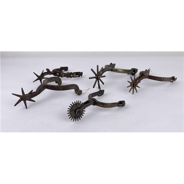 Group of Antique Transitional Single Cowboy Spurs