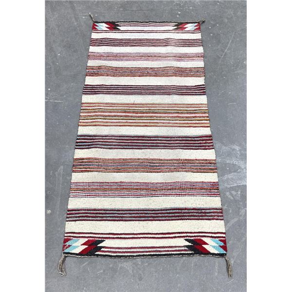 Antique Navajo Indian Saddle Blanket Rug