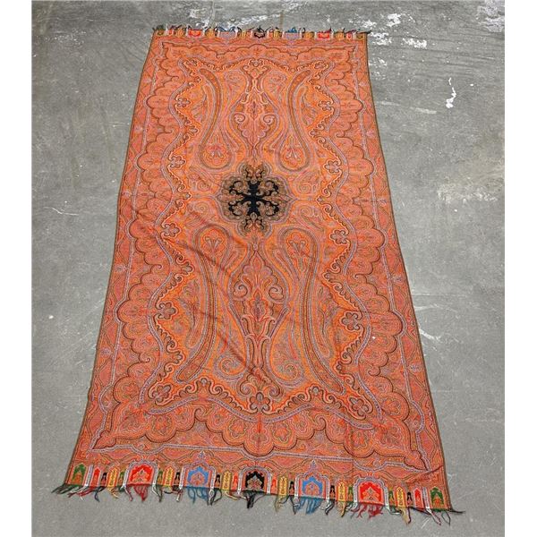 Antique Kashmir Paisley Jacquard Shawl