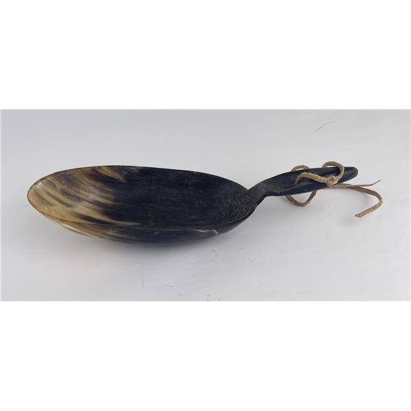Plains Indian Carved Horn Scoop Spoon