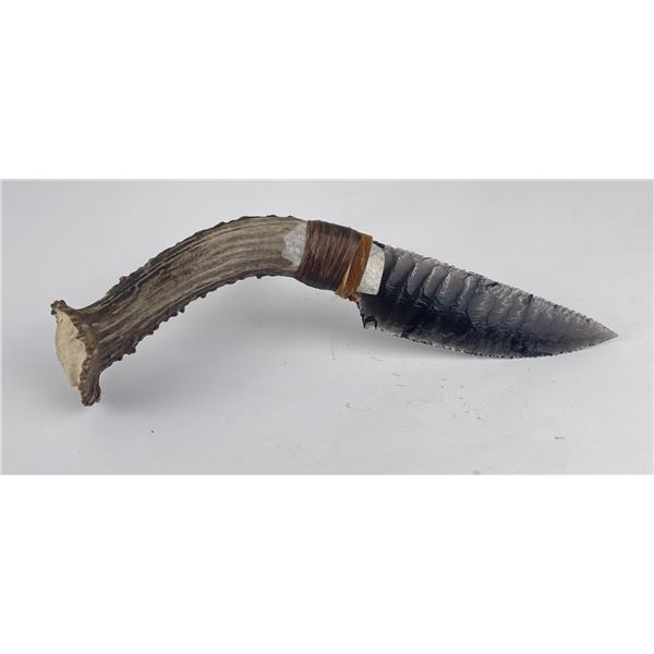 Bo Earls Handmade Obsidian Horn Handle Knife