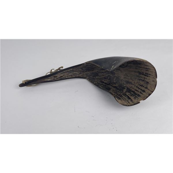 Plains Indian Carved Buffalo Horn Scoop Spoon