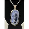 Image 8 : Chinese Lapis Lazuli Guardian Sterling Necklace