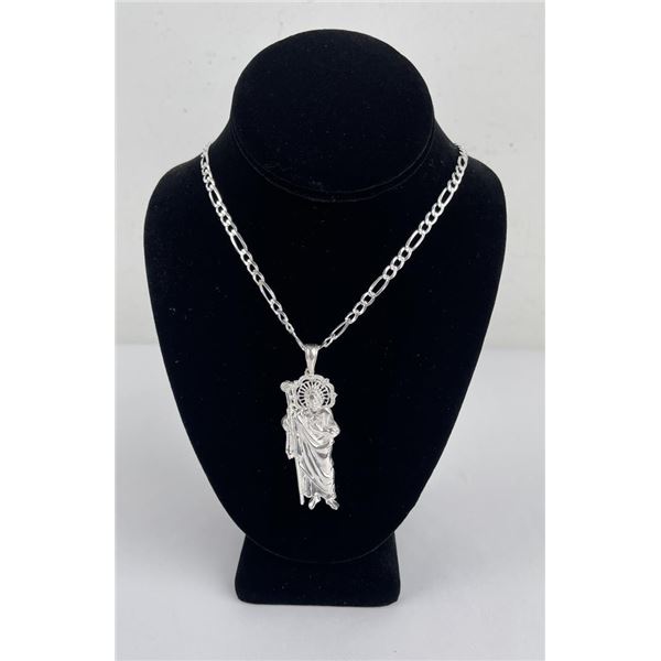 Sterling Silver Saint Jude the Apostle Necklace