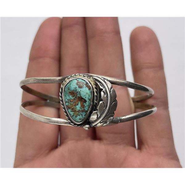 Navajo Sterling Silver Turquoise Bracelet