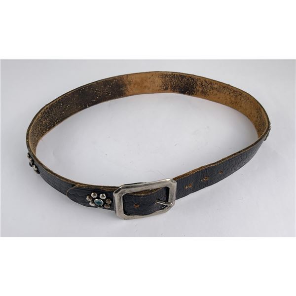 1940s Studded Leather Cowboy Childs Belt