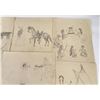 Image 4 : Group of Early Montana Indian Ledger Drawings